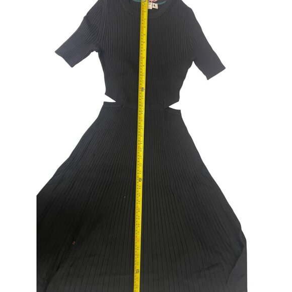 Boden Womens Midi Cut Out sweater Dress UK 10 US 6 Black Ribbed D0545 NWT - Picture 12 of 14